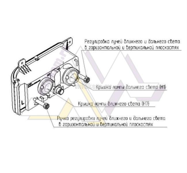 Блок фара xgma нового образца левая 42b0257